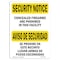 Signmission OSHA Security Sign, 10" Height, 14" Width, Rigid Plastic, No Concealed Carry Bilingual, Landscape OS-SN-P-1014-L-11582 - alternate 1